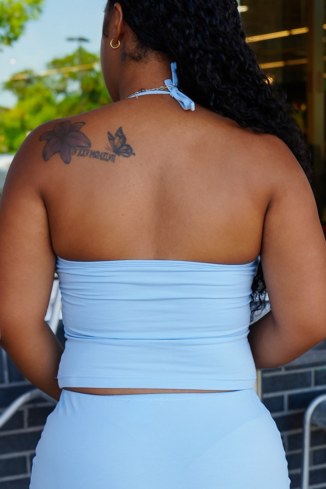 Organic Cotton Tie Halter Top